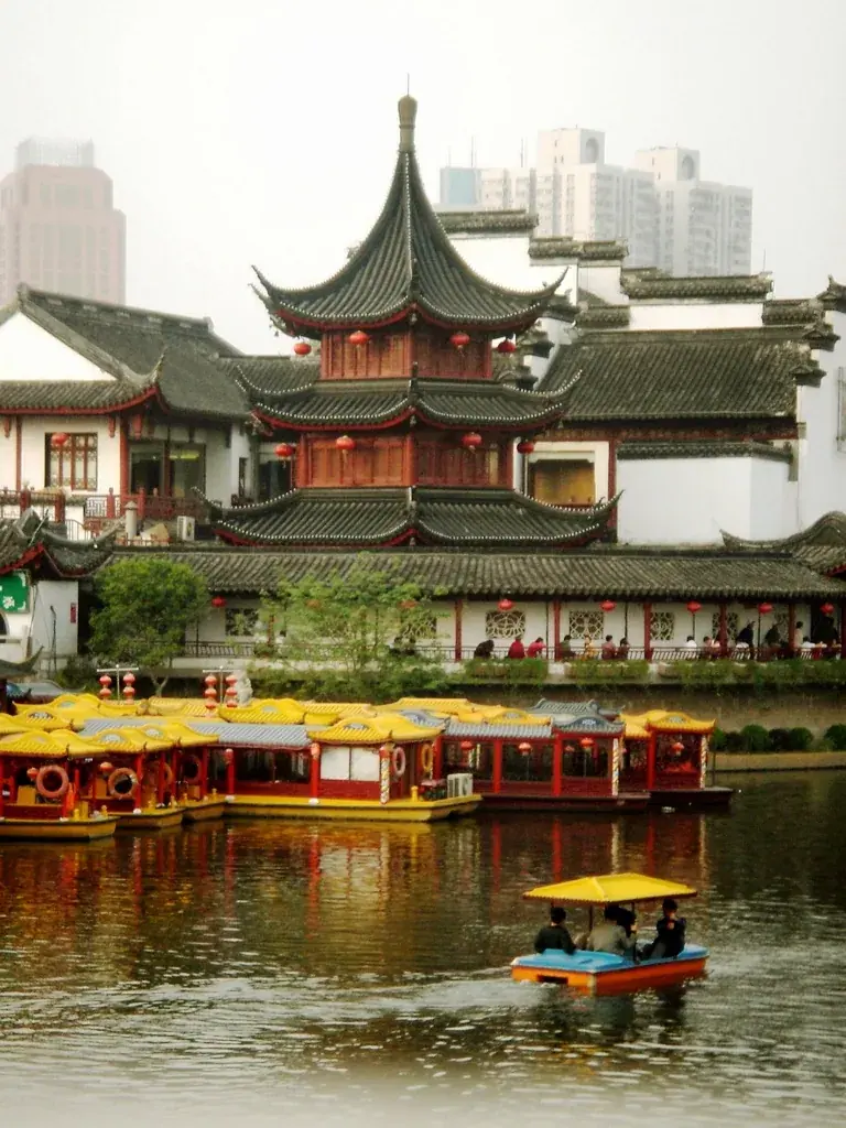 Kuiguang Pavilion beside the Qinhuai River at Nanjing’s Confucius Temple