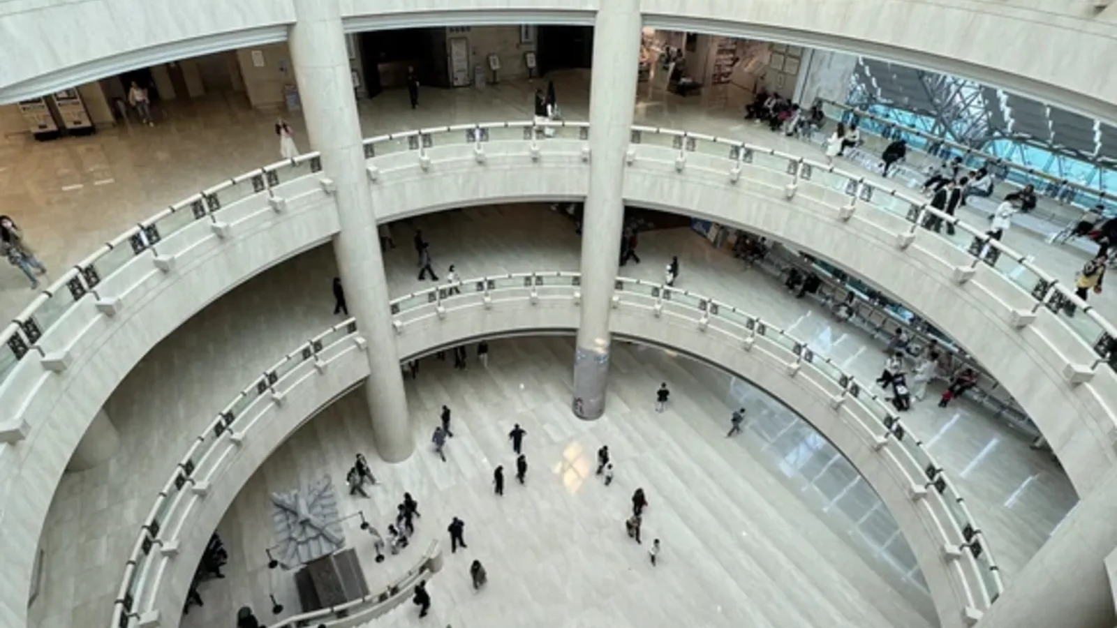Circular atrium inside Chongqing China Three Gorges Museum