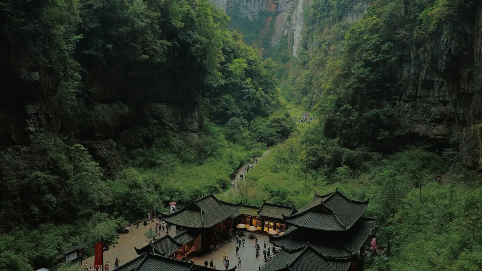 Wulong Three Natural Bridges and karst cliffs