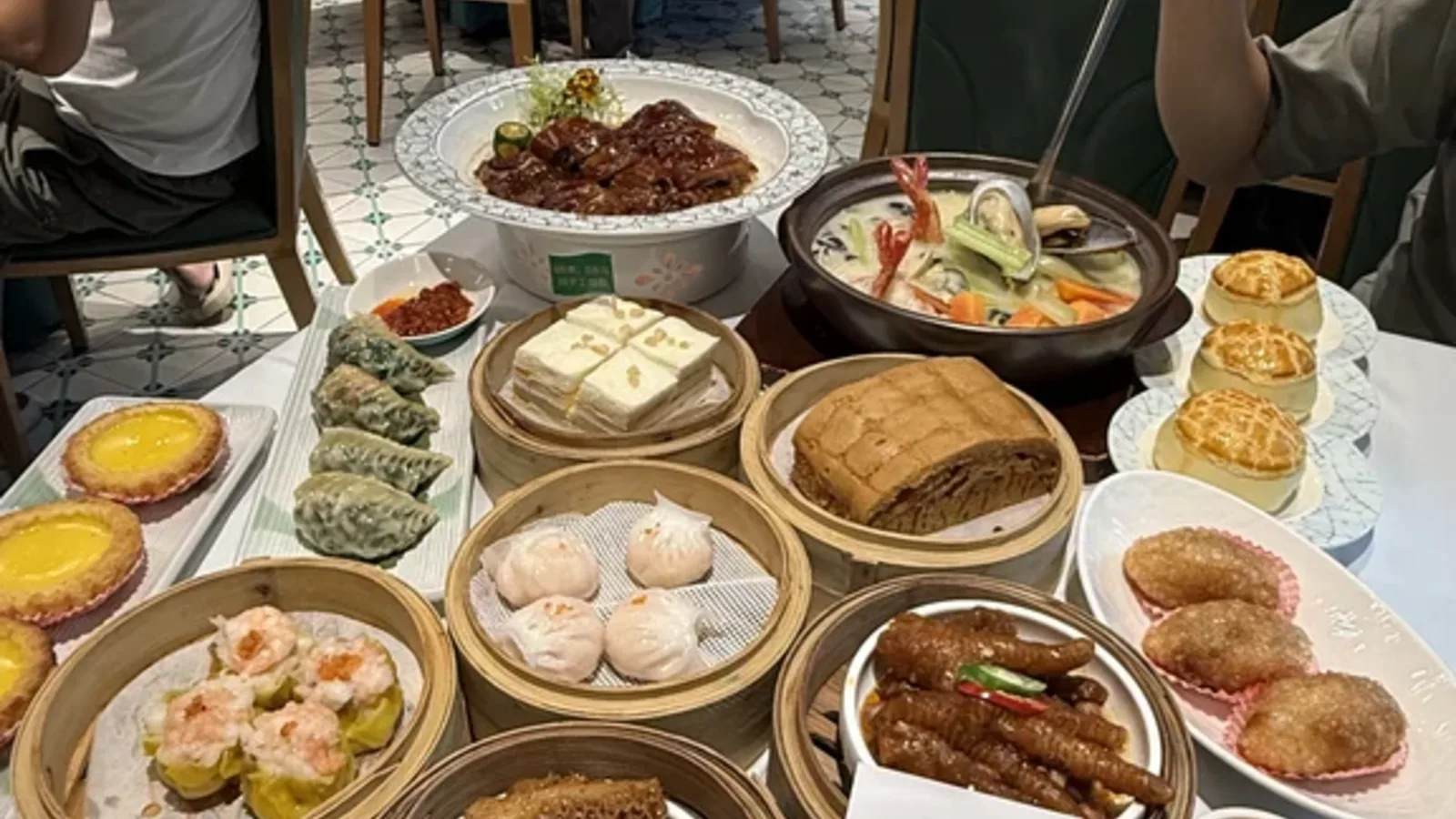 Cantonese dim sum served at a Guangzhou restaurant